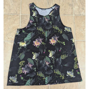 Oiselle sz 8 Passport Running Racerback Tank Top colorful floral print 1020
